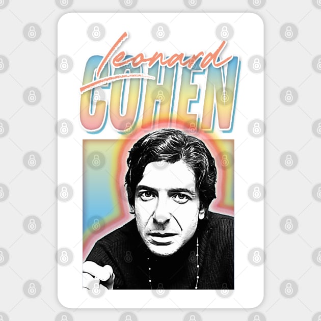 Leonard Cohen Retro Fan Gift Design Sticker by DankFutura